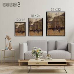 "Artery8 Frank Edwin Scott Odeon Theatre Paris Street View Framed Canvas Art in Brown - Size: W12"" x H16""" - thumbnail 4