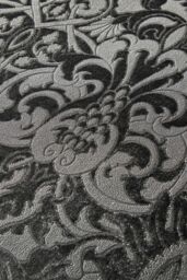 Laurence Llewelyn-Bowen 'Firenza' Damask Velvet Duvet Cover Set in Dark Grey - Size: Double - thumbnail 4
