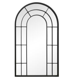 Dibor Classic Black Tall Rounded Decorative Indoor Bedroom, Bathroom, Hallway, Arch Mirror H107cm x 65cm - Size: Large - thumbnail 2