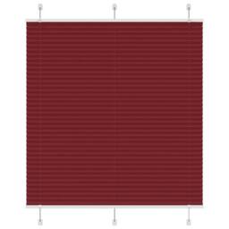 Berkfield Home Pleated Blind Bordeaux Red 120x100 cm Fabric Width 119.4 cm Polyester - thumbnail 2