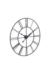 ExtraStar Large Vintage Metal Wall Clock with Roman Numerals in Grey - thumbnail 3