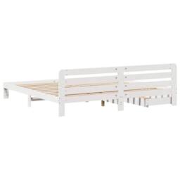 Berkfield Home Bed Frame without Mattress White 180x200 cm Super King Solid Wood Pine - thumbnail 8