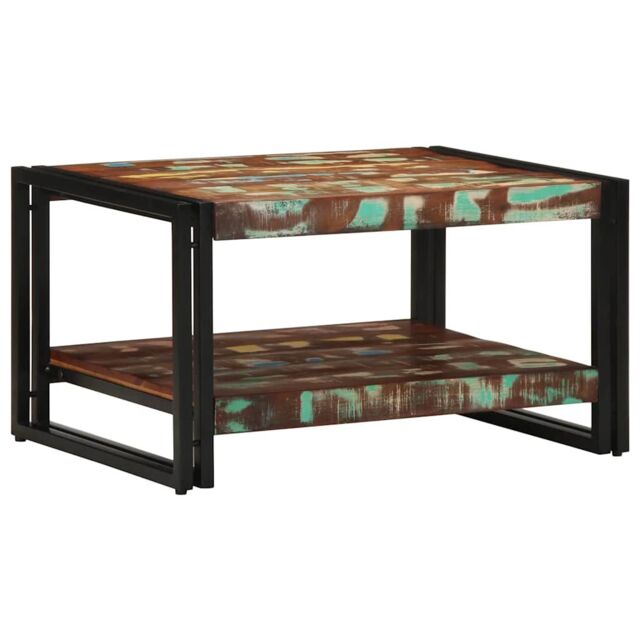 Berkfield Home Coffee Table Multicolour 70x50x38 cm Solid Wood Reclaimed - Size: 70 x 50 x 38 cm - image 1