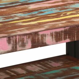 Berkfield Home Coffee Table Multicolour 70x50x38 cm Solid Wood Reclaimed - Size: 70 x 50 x 38 cm - thumbnail 7