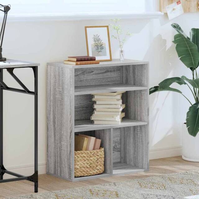 Berkfield Home Decorative Book Cabinet Grey Sonoma 60x30x71.5 cm Engineered Wood - image 1