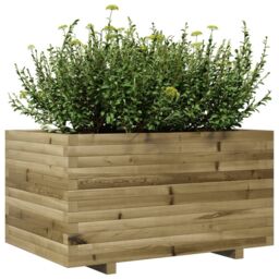 Berkfield Home Garden Planter 90x60x49.5 cm Impregnated Wood Pine in Brown - thumbnail 4