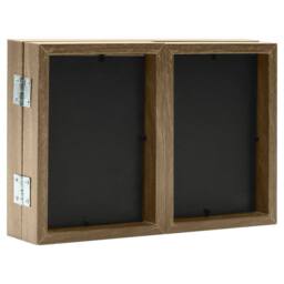 Berkfield Home Trifold Photo Frame Collage Light Brown 28x18 cm+2x - Size: 28x18 cm - thumbnail 4