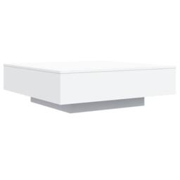 Berkfield Home Coffee Table with LED Lights White 100x100x31 cm - Size: 100 x 100 x 31 cm - thumbnail 3