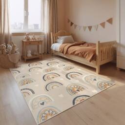THE RUGS Adventures Kids Rug Bowie Beige Multicolour Kids Bedroom Rug - Size: 200 cm x 290 cm - thumbnail 2