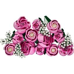 VOGREX Pretty Pink Roses Bouquet Floral Decor Display Gifts - thumbnail 1