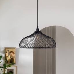 Living and Home Industrial Black Iron Pendant Light for Kitchen & Living Room - thumbnail 4