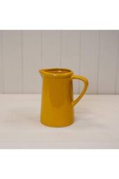 KDMD Large Burnt Yellow Ceramic Jug in Mustard - thumbnail 1