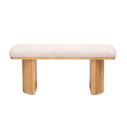 Nordlys Scandinavian Wood Entryway Bench in White - thumbnail 6
