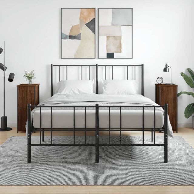 Berkfield Home Bedside Cabinets 2 pcs Brown Oak 32x42x80 cm Engineered Wood - Size: 32 x 42 x 80 cm - image 1