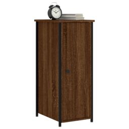 Berkfield Home Bedside Cabinets 2 pcs Brown Oak 32x42x80 cm Engineered Wood - Size: 32 x 42 x 80 cm - thumbnail 3