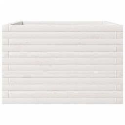 Berkfield Home Garden Planter White 70x70x45.5 cm Solid Wood Pine - thumbnail 5