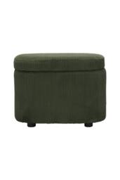Living and Home Modern Corduroy Storage Ottoman with Plastic Legs in Green - thumbnail 9