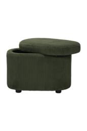 Living and Home Modern Corduroy Storage Ottoman with Plastic Legs in Green - thumbnail 8