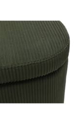 Living and Home Modern Corduroy Storage Ottoman with Plastic Legs in Green - thumbnail 6