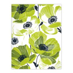 "Artery8 Wall Art Print Lime Green Poppy Flowers Poppies Floral Design Poster - Size: W12"" x H16""" - thumbnail 1