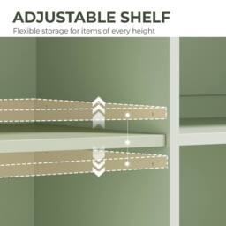 HOMCOM Modern Sideboard with 2 Drawers, & Adjustable Shelf, Light Green - thumbnail 5