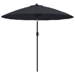 Berkfield Home Outdoor Parasol with Aluminium Pole 270 cm Black - thumbnail 3