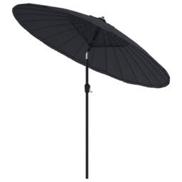 Berkfield Home Outdoor Parasol with Aluminium Pole 270 cm Black - thumbnail 1