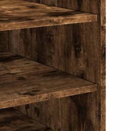 Berkfield Home Bedside Cabinet Smoked Oak 45x50x50 cm Engineered Wood in Brown - Size: 45 x 50 x 50 cm - thumbnail 8