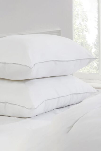 BHS All Natural Duck Feather & Down Pillow Pair in White - Size: Double - image 1