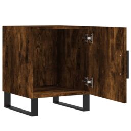 Berkfield Home Bedside Cabinets 2 pcs Smoked Oak 40x40x50 cm Engineered Wood in Brown - Size: 40 x 40 x 50 cm - thumbnail 5