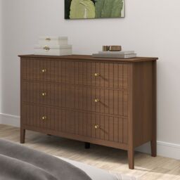 Melody Maison Large 6 Drawer Chest Of Drawers - Hales Dark Wood Range in Brown - thumbnail 5