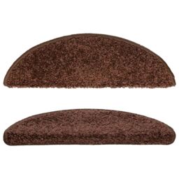 Berkfield Home Carpet Stair Treads 15 pcs Brown 56x17x3 cm - Size: Medium - thumbnail 4