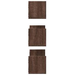 Berkfield Home Durable Wall Shelves 3 pcs Brown Oak 58x18x18 cm Engineered Wood - Size: 58 x 18 x 18 cm - thumbnail 5
