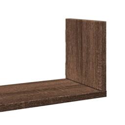 Berkfield Home Durable Wall Shelves 3 pcs Brown Oak 58x18x18 cm Engineered Wood - Size: 58 x 18 x 18 cm - thumbnail 7