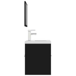 Berkfield Home Elegant Bathroom Furniture Set Black Engineered Wood - thumbnail 7