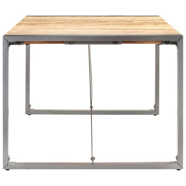 Berkfield Home Durable Dining Table 200x100x75 cm Solid Rough Mango Wood in Brown - Size: 200 x 100 x 75 cm - image 1