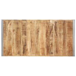 Berkfield Home Durable Dining Table 200x100x75 cm Solid Rough Mango Wood in Brown - Size: 200 x 100 x 75 cm - thumbnail 4