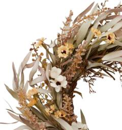 Lemon Pavilion Furniture and Decor Amelie Wreath - Plastic - H55 cm - Cream - thumbnail 2
