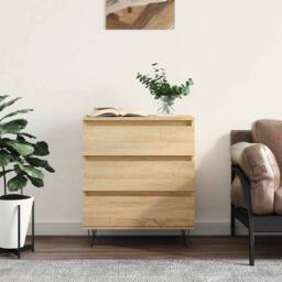 Berkfield Home Sideboard Sonoma Oak 60x35x70 cm Engineered Wood in Brown - Size: 60 x 35 x 70 cm - thumbnail 2