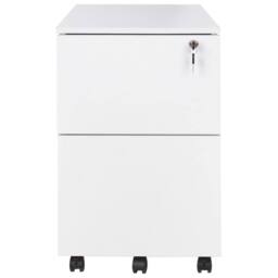 Wyld and Coco White Engineered Wood Mobile 2-Drawer Office Cabinet - thumbnail 5