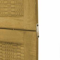 Berkfield Home Room Divider 4 Panels Brown Solid Wood Paulownia - thumbnail 7