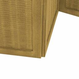 Berkfield Home Room Divider 4 Panels Brown Solid Wood Paulownia - thumbnail 6