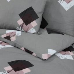 Berkfield Home Elegant Duvet Cover Set Grey 135x200 cm Cotton - thumbnail 5
