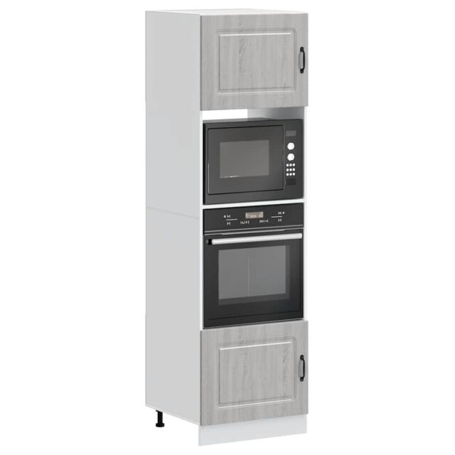 Berkfield Home Oven Cabinets 2 pcs Lucca Grey Sonoma Engineered Wood - image 1