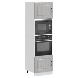 Berkfield Home Oven Cabinets 2 pcs Lucca Grey Sonoma Engineered Wood - thumbnail 1