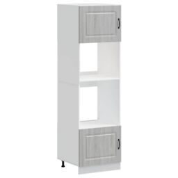 Berkfield Home Oven Cabinets 2 pcs Lucca Grey Sonoma Engineered Wood - thumbnail 2