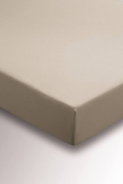 Helena Springfield '4FT Plain Dye' 180TC Fitted Sheet in Stone - Size: Small Double Fitted - image 1