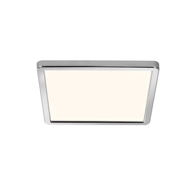 Nordlux Oja Ceiling Light Chrome Plastic Bathroom LED IP54 3000/4000k Mains in Silver - image 1