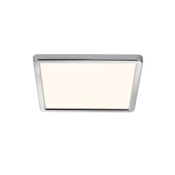 Nordlux Oja Ceiling Light Chrome Plastic Bathroom LED IP54 3000/4000k Mains in Silver - thumbnail 1