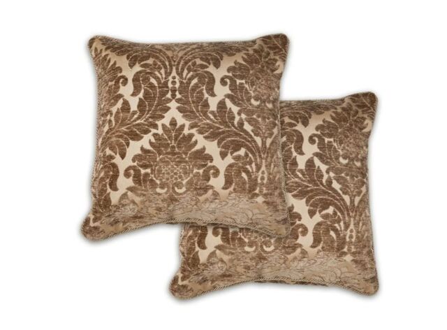 New Edge Blinds Baroque Cushion Cover in Brown - Size: 43 cm x 43 cm - image 1